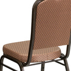 Flash Furniture – Chaise banquet empil Hercules, dos couronne, tissu diamant doré, siège 2,5 po, struct. dorée, 4/pqt-Rembourrage en tissu doré à motifs diamants