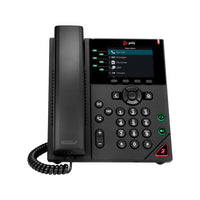 HP - Téléphone IP filaire à montage mural Poly VVX 350 à 6 lignes - Noir-Écran LCD couleur 3,5" 320 x 240