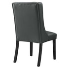 Modway - Baronet Bouton touffé Cuir végane Chaise à manger - Gris-Capacité du poids de la chaise : 500 lb
