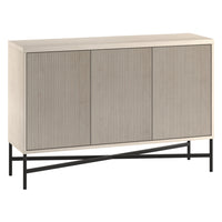 Hudson&Canal - Buffet Brighton 48" L - Aulne Blanc-Un design contemporain moderne pour votre salle à manger, votre cuisine ou votre bureau