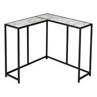 Monarch Specialties - 2159 Table D'Appoint - 36 po L/Marbre Blanc/Console De Coin-1
