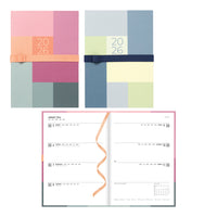 Letts - 2026 Agenda hebdomadaire/mensuel Gradient - 8-1/4 po x 5-5/6 po - Couleurs assorties - Multilingue-12 mois: janvier 2026 - décembre 2026