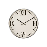 Monarch Specialties - Horloge - 20 po Rond - Horloge Murale - Noir - Blanc - Moderne-Cette horloge murale ronde de 20 pouces, élégante et moderne, est dotée d'un motif numérique romain noir imprimé sur fond blanc, pour un ajout chic à votre décoration intérieure