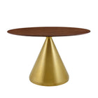 Modway - Tupelo Ovale de 48 po Table à manger, Noyer d’or-Table à manger moderne