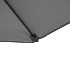 Outsunny - Parasol déporté 8,5 pi avec rotation à 360°, gris foncé-Fabriqué en tissu polyester adapté à l’extérieur et en cadre en acier avec revêtement en poudre pour une stabilité renforcée  