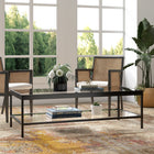 Hudson&Canal - Table basse rectangulaire Alexis , 137 cm de large, bronze noirci-Dimensions du produit : 24" L x 54" l x 17" H