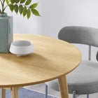Modway - Vision Rond de 35 po Table à manger, Chêne-Nombre de sièges jusqu’à 4
