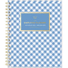 AT-A-GLANCE - Agenda scolaire hebdomadaire/mensuel gingham Emily Ley 2024-2025 - 8 3/8 po x 11 po -bleu/blanc - bilingue-Conservez le motif gingham ou personnalisez-le en ajoutant une photo dans la pochette avant transparente.