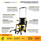 Mobile StairLift - Genesis - Monte-escalier portable - noir-Pèse 62 lb et se plie de manière compacte pour le transport et le rangement