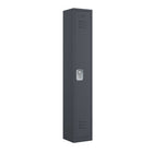 Ceha - Série RH, batterie de 1, casier 1 niveau avec aérations à persiennes, poignée encastrée - gris graphite-Construction en acier de qualité commerciale avec revêtement poudre