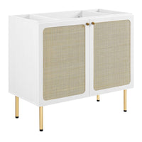 Modway - Chaucer 36" Armoire de toilette de salle de bain (lavabo non inclus) - Blanc-MDF et panneau de particules