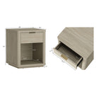 Manhattan Comfort - Ensemble de 2 tables de chevet modernes Evelyn 20" à 1 tiroir - Naturel-Des bords lisses et arrondis ajoutent un charme moderne et améliorent la sécurité
