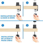 Mount-It - Bras de micro réglable-Dimensions : 2 po D x 15,4 po W x 37,36 po H