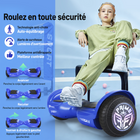 Gyrocopters - Hoverboard PRIME pour enfants - Vitesse de 15 km/h - 300 W - 6,5 pouces - Roues LED - Haut-parleur Bluetooth - Bleu-Technologie avancée d'auto-équilibrage anti-chute