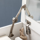 HOMCOM - Coiffeuse avec miroir rabattable et tabouret rembourré - 23,6 po L x 15,7 po l x 44,9 po H - blanc-Couleur : Blanc 