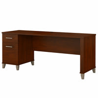 Bush Furniture - Bureau 72 po avec tiroirs Somerset - Cerisier Hansen-La surface de travail spacieuse 60" L offre amplement d’espace pour étaler votre ordinateur et vos documents