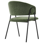 Modway - Nella Rembourré Chenille à bruyère Chaises de salle à manger Ensemble de 2 - Eucalyptus Black-8