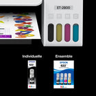 Epson - T522 Bouteille d’encre - Capacité standard - Emballage mixte – Couleurs-Modèles compatibles: ET-2400, ET-2720, ET-2800, ET-2803, ET-2840, ET-4700, ET-4800, ET-4810