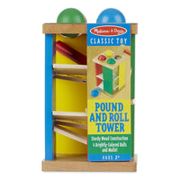 Tour à piler et à rouler Melissa & Doug -Les pièces aux couleurs vives et poncées en douceur aident à développer les compétences précoces de différenciation des formes, des couleurs et des tailles