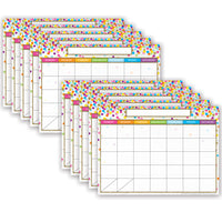 Ashley Productions - ASH97005 Smart Poly PosterMat Pals Économiseurs d'espace - 13" x 9-1/2" - Style Confetti de Calendrier - Paquet de 10-C'est une affiche, c'est un sous-main, c'est les deux! Parfait pour une taille plus petite pour une utilisation facile en classe, à la maison, au bureau ou en déplacement!