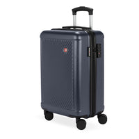 Swiss Gear - Valise cabine spinner - bleu marine-Poignée télescopique rétractable avec bouton-poussoir de verrouillage facile à actionner avec le pouce