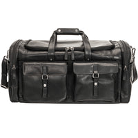 Mancini - Gros sac de voyage Buffalo - 23po x 10po x 10.25po - Noir-Grand compartiment zippé