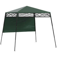 Outsunny - Tente gazébo de jardin pliante 7 pi l x 7 pi L - Vert & Noir-Le auvent de camping de taille compacte convient à une utilisation en extérieur