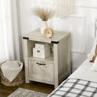 HOMCOM - Table d’appoint avec rangement - chêne-Panneau de particules et MDF, plateau épais et pieds assurant stabilité et durabilité 