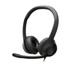 Casque d’écoute USB H390 de Logitech-Serre-tête rembourré réglable et oreillettes moelleuses.