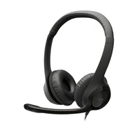 Casque d’écoute USB H390 de Logitech-Serre-tête rembourré réglable et oreillettes moelleuses.