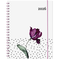 Socadis - W. Maxwell Agenda 2026 Garbo - 8.5 po x 11 po - Floral - Bilingue-Janvier à décembre 2026