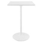 Modway - Lippa 28 po Carré Bois Bar Table, Blanc-Table de bar moderne