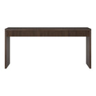 Hudson&Canal - Console rectangulaire cannelée Lawrence de 162,5 cm de large, couleur aulne brun-La table est fabriquée à partir de matériaux MDF et PVC de haute qualité et durables