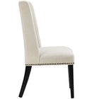 Modway - Baron Tissu Chaise à manger Ensemble de 4 - Beige-Finition de tête de clou polie