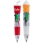 Merangue - Mini stylos multicolores pour restauration rapide - Lot de 2-Stylos fantaisie multi-encres avec embouts sur le thème des boissons et des glaces