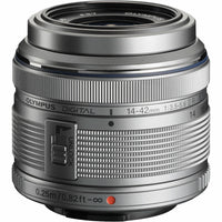 Olympus - Objectif M.Zuiko Digital 14-42mm f/3.5-5.6 II R - Argent-Système Micro Quatre Tiers