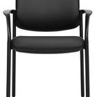 Offices to Go - Fauteuil d’invité rembourré Eor - Noir-Bâti durable en acier et piétement à quatre pieds