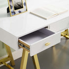 Modway - Jettison Bureau - Or Blanc-Cadre de style cheval de scie