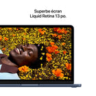 Apple - Portatif MacBook Neo 13 po - A18 Pro - SSD 256 Go - Mémoire 8 Go - Indigo-à votre avantage, en son et en image - MacBook Neo intègre une caméra FaceTime HD 1080p, un réseau de deux micros qui amplifient votre voix pour une clarté exceptionnelle, et deux haut-parleurs latéraux qui diffusent un son immersif en Audio spatial