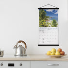 DateWorks - Calendrier Mural 16 Mois des Plages 2025 - 12 po x 12 po - Bilingue-12 po x 12 po