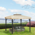 Outsunny - Toile de remplacement pour gazebo 10 pi L x 10 pi l, seulement le dessus, beige-8 trous de drainage pour l'évacuation de l'eau