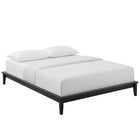 Modway - Lodge Bois Cadre complet de plate-forme, Cappuccino-Cadre en bois tropical et en caoutchouc