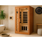 Westinghouse - Sauna infrarouge Hemlock 1 personne avec luminothérapie - 99 cm (l) x 89 cm (p) - Brun clair-Panneau de commande DEL numérique facile à utiliser