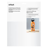 Cricut - Ensemble d'autocollants imperméables 8,5" x 11" - Blanc - Paquet de 6-6 feuilles de vinyle imprimable de 21,6 cm x 27,9 cm (8,5 po x 11 po) , 6 feuilles de vinyle stratifié de 21,6 cm x 27,9 cm (8,5 po x 11 po)

