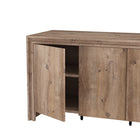 Manhattan Comfort - Buffet contemporain Corin 60" à 4 portes - Marron-Profil polyvalent de 60” – Idéal pour les salles à manger, les espaces de vie ou les entrées, avec une large surface pouvant également servir de meuble TV pour des écrans jusqu’à 70"