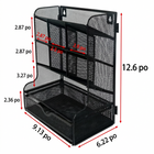 ShoppingAll - Organisateur de bureau Mesh avec 9 compartiments-Maille métallique robuste aux bords arrondis, fini à revêtement en poudre