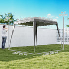 Outsunny - Tente auvent d'extérieur pliante 8 pi l x 8 pi L avec sac - Gris-Structure en métal robuste assurant la stabilité et la solidité