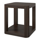Hudson&Canal - Table d'appoint carrée Stellan 50 cm de large - Brun aulne-Le plateau de table a une capacité de poids de 50 lb