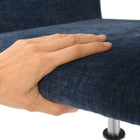 Homy Casa - Chaise de Bureau Réglable avec Base Chromée - Tissu Bleu Marine-Tissu Bleu : Le tissu doux et luxueux dans une couleur bleue ajoute une touche d'élégance et de confort à votre espace de travail
