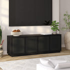 Hudson&Canal - Meuble TV Pryce pour téléviseurs jusqu'à 78" - Grain noir/Rotin noir-Caractéristiques assemblage facile